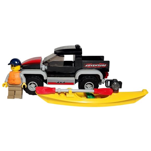 Lego Kayak Adventure 60240 Jeep Truck W/ Canoe And Minifigure Complete Pre-owned - Picture 1 of 7